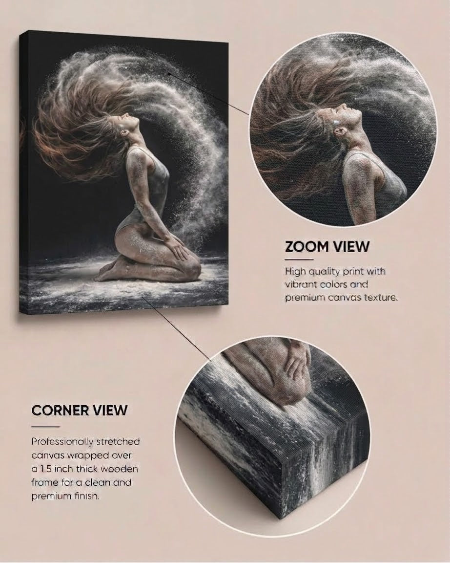 Powder Motion Dancer Canvas Wall Art