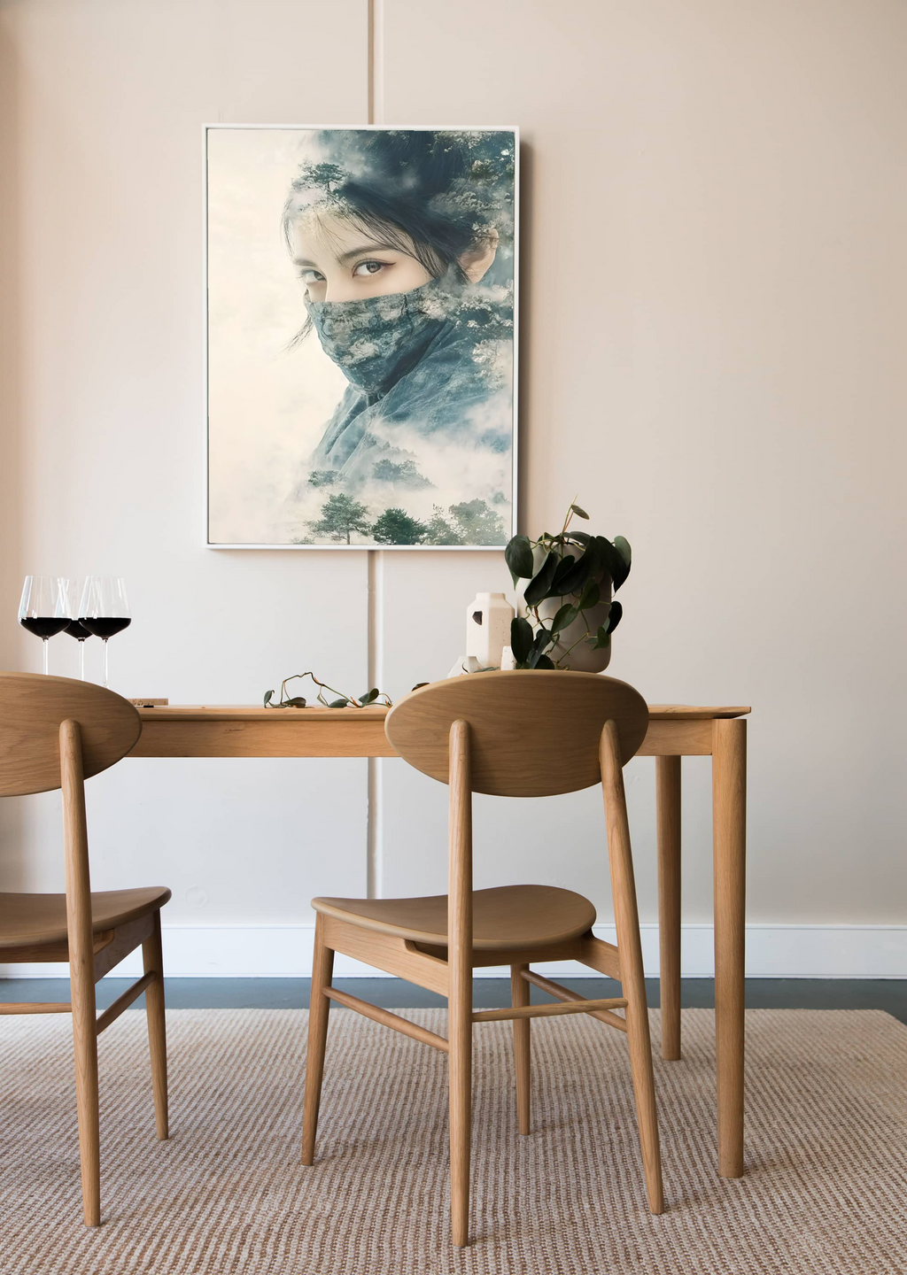 Misty Portrait Canvas Wall Art – Premium Gallery-Wrapped Artwork