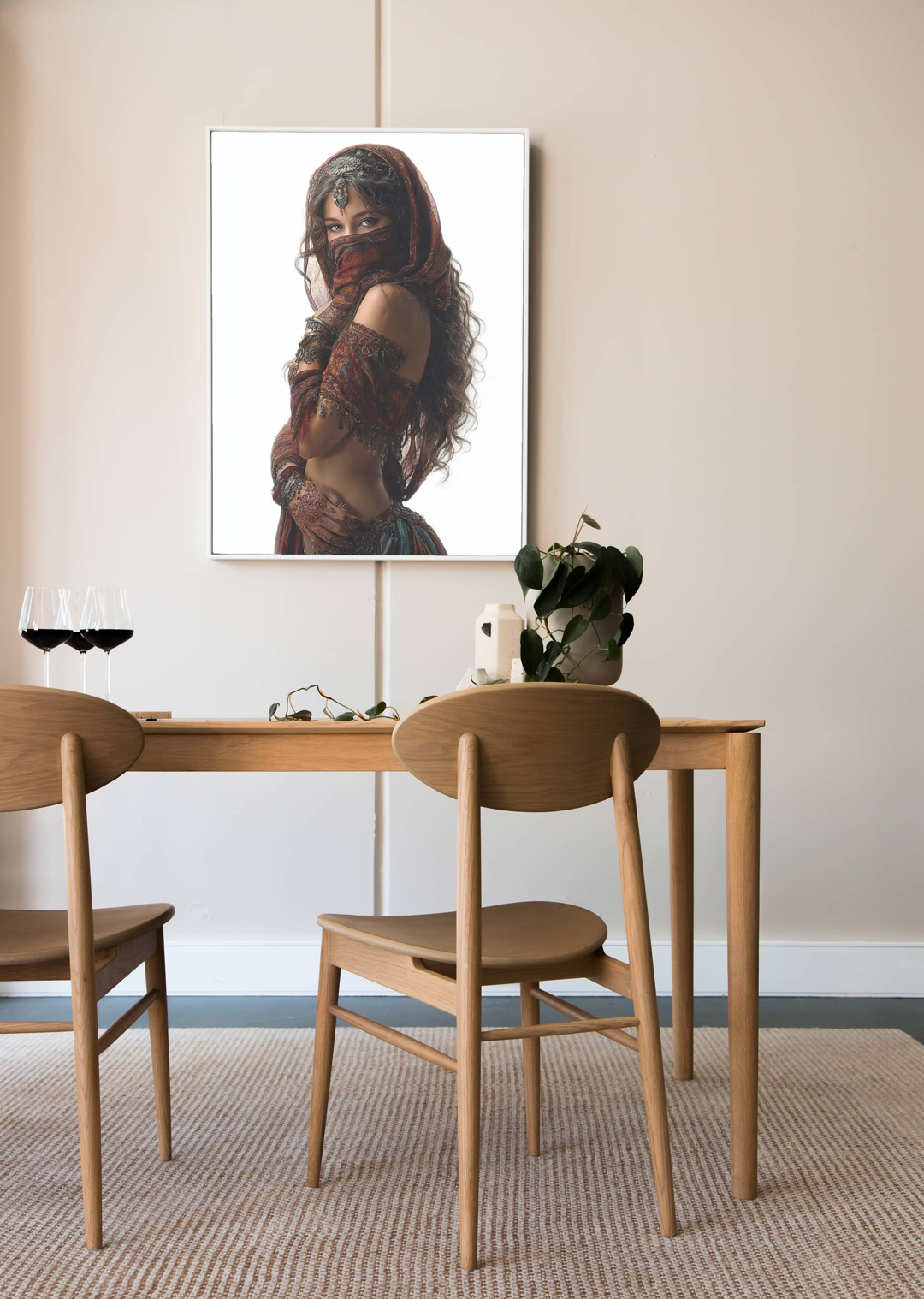 Veiled Arabian Woman Canvas Wall Art