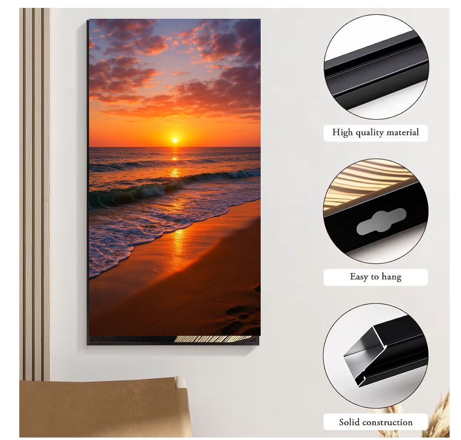 Golden Ocean Sunset Canvas Wall Art | Coastal Sunset Decor