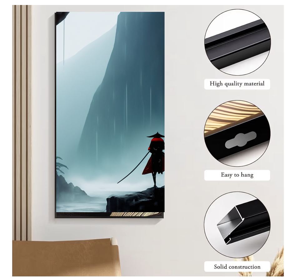 Lone Warrior in the Mist Canvas Wall Art | Fantasy Warrior Print