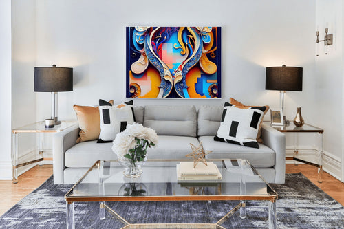 Abstract Fluid Symmetry Canvas Wall Art | Modern Abstract Decor
