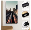 City Elevated Train Canvas Wall Art | Urban Cityscape Print