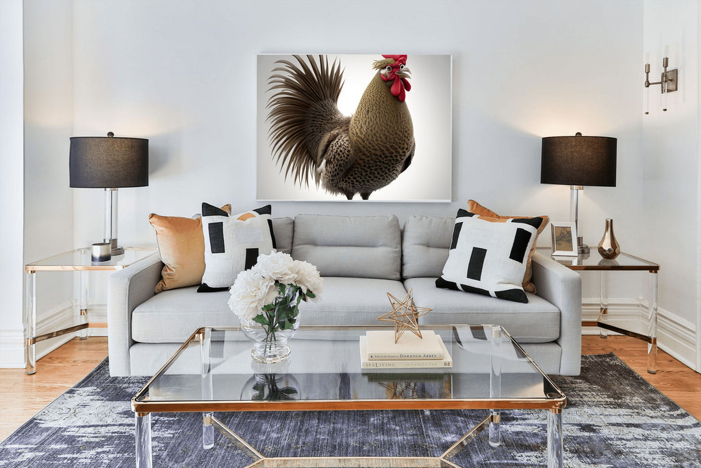 Rooster Portrait Canvas Wall Art | Farmhouse Kitchen Decor