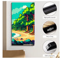 Coastal Forest Shoreline Canvas Wall Art | Nature Landscape Print