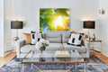 Sunlit Forest Canopy Canvas Wall Art | Nature Wall Decor